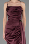 Robe de Soirée Longue Satin Couleur Cerise ABU6584