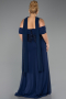 Robe de Soirée Grande Taille Longue Mousseline Bleu Marine ABU6274