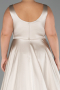 Robe de Soirée Grande Taille Longue Satin Beige ABU6576