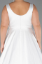 Robe Grande Taille Longue Satin Blanc ABU6576