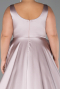 Robe Grande Taille Longue Satin Couleur Rose ABU6576