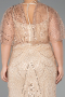 Robe Grande Taille Longue Perlé Or ABU5722