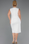 Robe De Fête Grande Taille Midi Blanc ABK2690