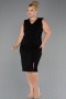 Robe De Fête Grande Taille Midi Noir ABK2690