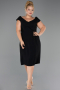 Robe De Invitation Grande Taille Midi Noir ABK2691