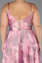 Robe De Graduation Grande Taille Longue Rose ABU6558