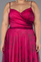 Robe De Graduation Grande Taille Longue Fushia ABU6558