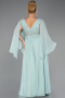 Robe Grande Taille Longue Mousseline Menthe ABU4638