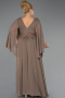 Robe Grande Taille Longue Mousseline Vison ABU4638