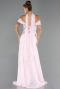 Robe de Soirée Longue Mousseline Poudre ABU6588