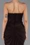 Robe de Soirée Longue Mousseline Brun ABU6589