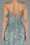 Robe de Soirée Longue Squameuse Menthe ABU6218