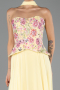 Robe de Soirée Longue Mousseline Jaune ABU6391