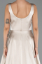 Robe de Soirée Longue Satin Beige ABU6572