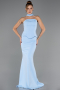 Robe Queue de Poisson Longue Bleu clair ABU6575