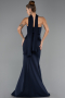Robe Queue de Poisson Longue Bleu Marine ABU6575