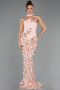Robe de Soirée Longue Saumon ABU6592