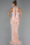 Robe de Soirée Longue Saumon ABU6592