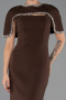 Robe Queue de Poisson Longue Brun ABU6591