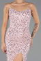 Robe de Soirée Longue Squameuse Poudre ABU6503