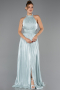 Robe de Soirée Longue Mousseline Menthe ABU6594