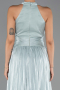 Robe de Soirée Longue Mousseline Menthe ABU6594