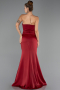 Robe de Soirée Longue Satin Rouge Bordeaux ABU6624