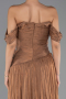 Robe de Soirée Longue Mousseline Cuivre ABU6602