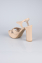 Chaussure Talon Plateforme Cuir Vison ABD2104