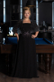 Robe Grande Taille Longue Mousseline Noir ABU6529
