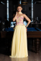 Robe de Soirée Longue Mousseline Jaune ABU6391