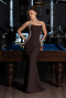 Robe de Soirée Longue Brun ABU6374