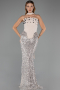 Robe Queue de Poisson Longue Beige ABU6620