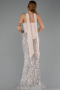 Robe Queue de Poisson Longue Beige ABU6620