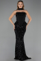 Robe Queue de Poisson Longue Noir ABU6620