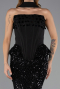 Robe Queue de Poisson Longue Noir ABU6620