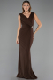 Robe de Soirée Longue Brun ABU6524