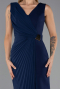 Robe de Soirée Longue Bleu Marine ABU6524
