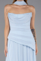 Robe de Soirée Longue Mousseline Bleu clair ABU5763