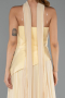 Robe de Soirée Longue Mousseline Jaune ABU5763