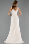 Robe de Soirée Longue Beige ABU6552
