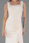 Robe de Soirée Longue Beige ABU6552