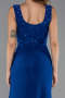 Robe de Soirée Longue Bleu Saxe ABU6552