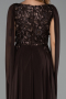 Robe de Soirée Longue Mousseline Brun ABU6566
