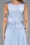 Robe de Soirée Longue Mousseline Bleu clair ABU6568