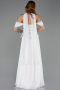 Robe Grande Taille Longue Mousseline Blanc ABU6535
