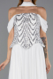 Robe Grande Taille Longue Mousseline Blanc ABU6535