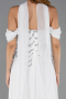 Robe Grande Taille Longue Mousseline Blanc ABU6535