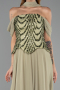 Robe Grande Taille Longue Mousseline Pistache vert ABU6535