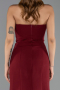Robe Queue de Poisson Longue Rouge Bordeaux ABU6526